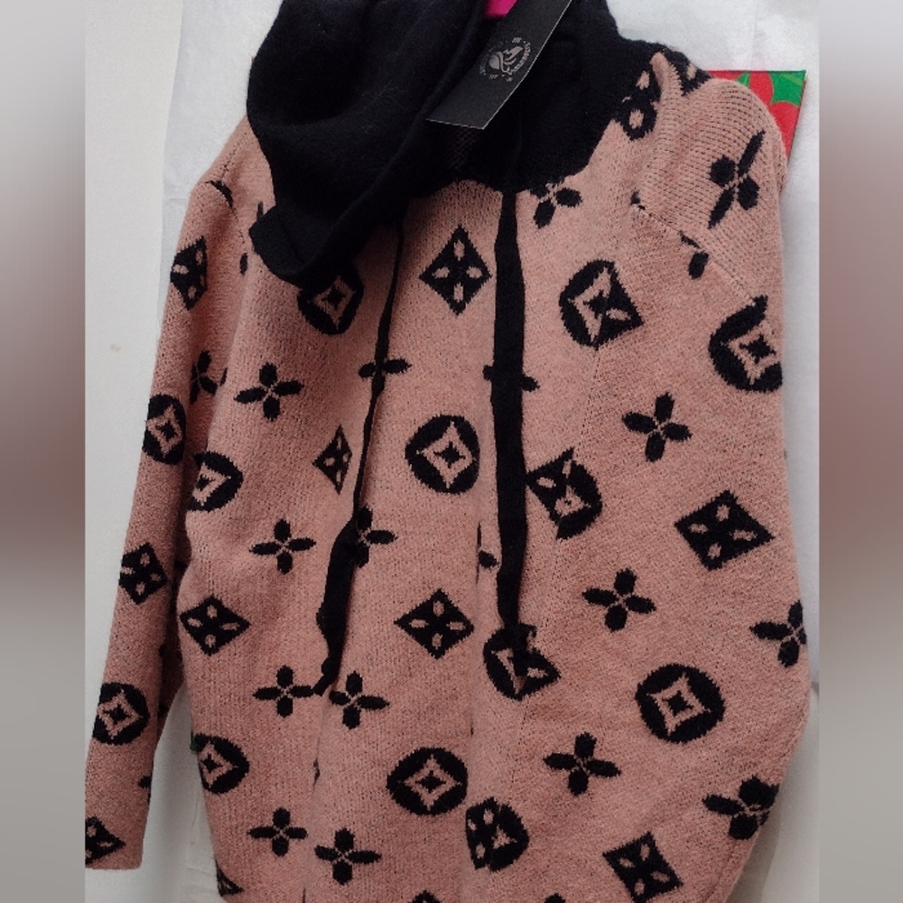 CASHMERE Pink Snowflake ❄️ Hooded Softest Cashmere Wool NWT 🎁🛍️ - Picture 5 of 5